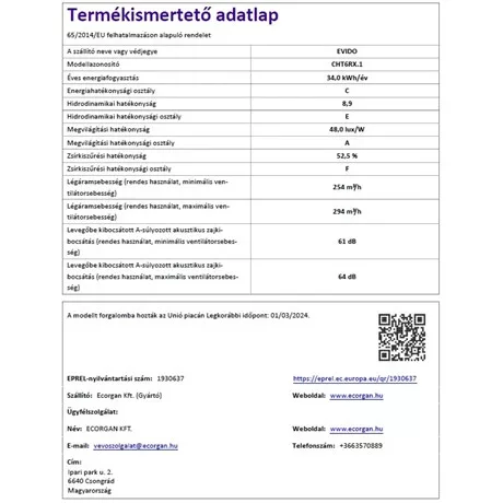 Evido PÁRAELSZÍVÓ TELESZKÓPOS CHT6RX.1
