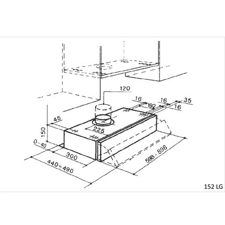 Faber PÁRAELSZÍVÓ BEÉPÍTHETŐ 152 SRM LG A60