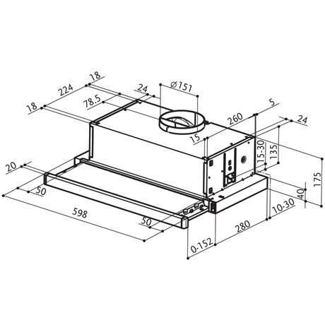 Faber PÁRAELSZÍVÓ BEÉPÍTHETŐ FLEXA NG GLASS LUX BK A60