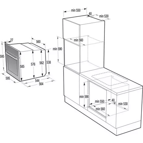 Gorenje SÜTŐ BEÉPÍTHETŐ BFGPYROSTEAM