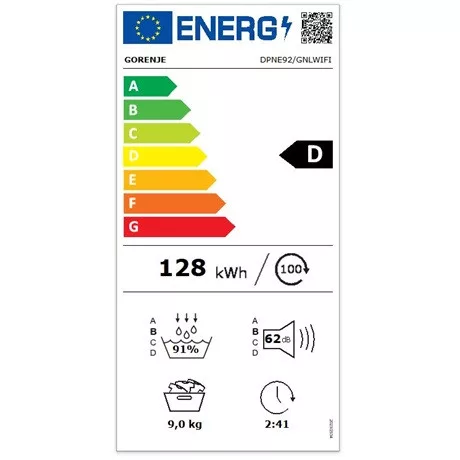 Gorenje SZÁRÍTÓGÉP HŐSZIVATTYÚS DPNE92/GNLWIFI