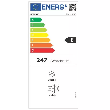 Gorenje FAGYASZTÓSZEKRÉNY 7 REKESZ, 280 L, NO FROST FN619EEW5
