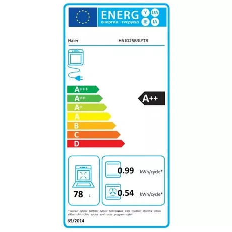 Haier SÜTŐ BEÉPÍTHETŐ ELEKTROMOS H6 ID25B3LYTB