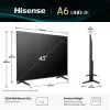 Hisense UHD SMART LED TV 43A6Q