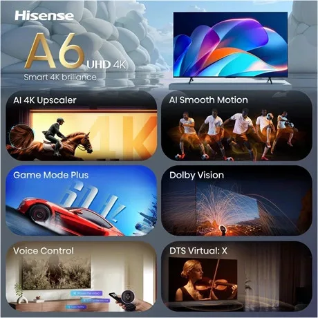 Hisense TV 43" 4K UHD SMART LED 43A6S