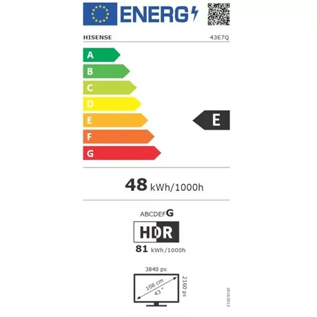 Hisense UHD SMART QLED TV 43E7Q