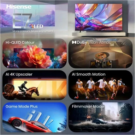 Hisense TV 43" 4K UHD SMART QLED 43E7S