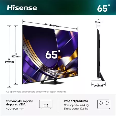 Hisense TV 65" 4K SMART MINILED 65U7SPRO