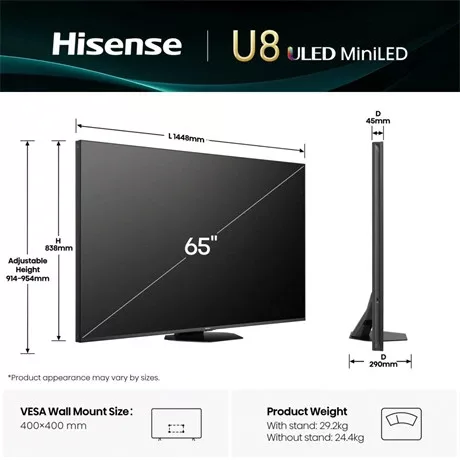 Hisense UHD SMART MINI-LED TV 65U8Q