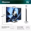 Hisense TV 75" 4K UHD SMART MINILED 75U7SE
