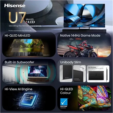 Hisense TV 85" 4K UHD SMART MINILED 85U7SE