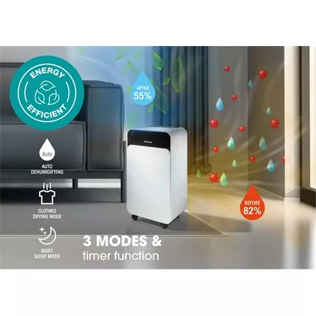 HISENSE D16CW Páramentesítő, Wi-Fi, Szárítási funkció