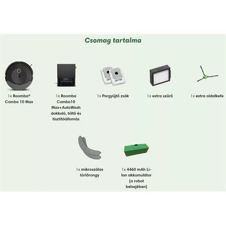 Irobot ROBOTPORSZÍVÓ 2 IN 1 ROOMBA COMBO 10 MAX