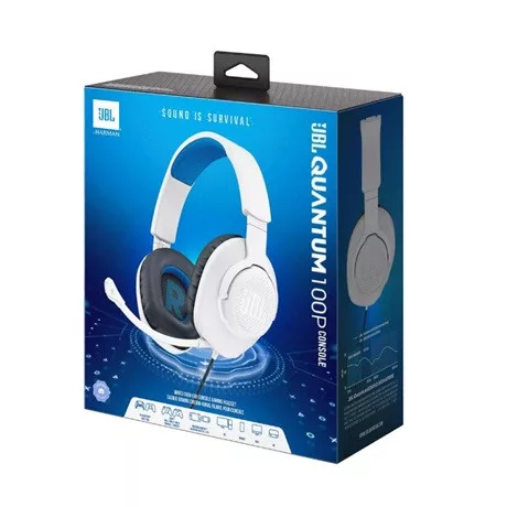 Jbl GAMER FEJHALLGATÓ QUANTUM 100 FEHÉR/KÉK