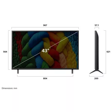 Lg TV 43" 4K UHD NANOCELL SMART 43NANO80A3B