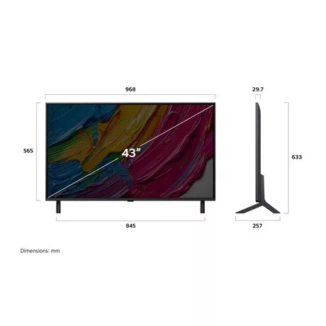 Lg TV 43" 4K UHD QNED SMART 43QNED80A3A