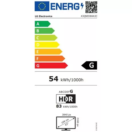 Lg UHD QNED SMART TV 43QNED84A3C.AEU