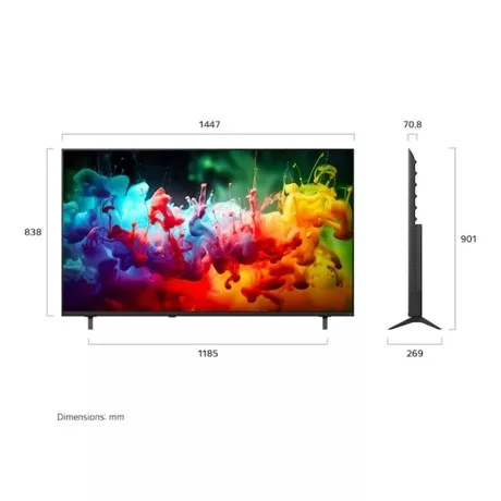 Lg TV 65" 4K UHD QNED MINI LED AI SMART TV, 2026,WEBOS , HDR10 PRO 65QNED72B3B.AEU