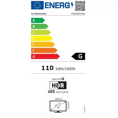 Lg UHD SMART MINI-LED TV 65QNED92A6A