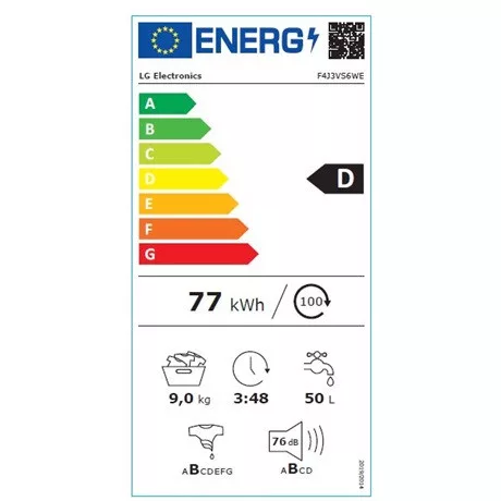 Lg MOSÓGÉP ELÖLTÖLTŐS GŐZ FUNKCIÓVAL F4J3VS6WE