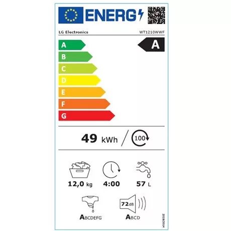 Lg MOSÓ-SZÁRÍTÓGÉP WT1210WWF