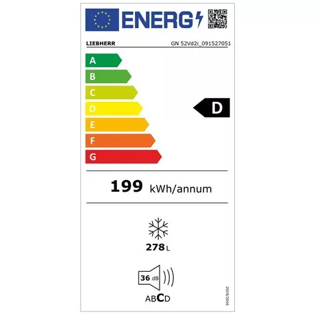 Liebherr FAGYASZTÓSZEKRÉNY 7 REKESZ, 278 L, NO FROST GN 52VD2I