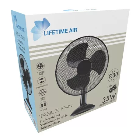 Lifetime Air ASZTALI VENTILÁTOR 30 CM 50385