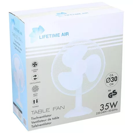 Lifetime Air VENTILÁTOR ASZTALI 30 CM 871125250384