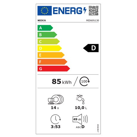 Midea MOSOGATÓGÉP BEÉPÍTHETŐ MID60S130