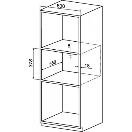 MPM MIKROHULLÁMÚ SÜTŐ BEÉPÍTHETŐ MPM-25-KMI-01
