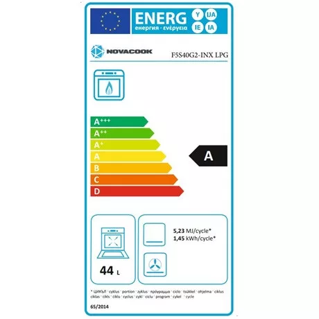 Novacook TŰZHELY GÁZ LPG F5S40G2 INX LPG