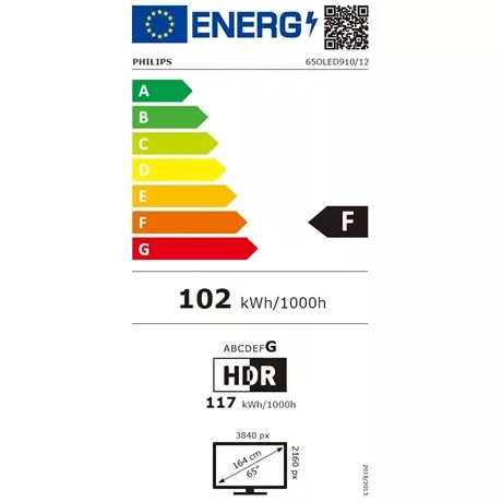 Philips UHD AMBILIGHT SMART OLED TV 65OLED910/12