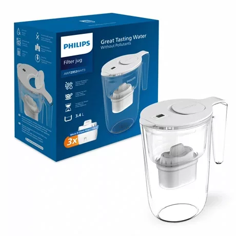 Philips VÍZSZŰRŐ KANCSÓ SZETT 3,4L 3 DB SZŰRŐVEL AWP2953WHT3/10