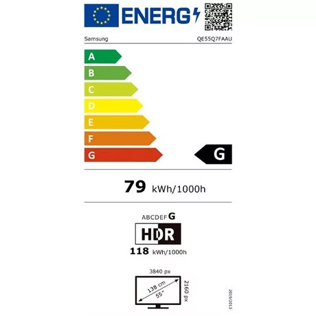 Samsung TV 55" 4K UHD QLED SMART QE55Q7FAAUXXH