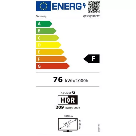 Samsung TV 55" 4K UHD SMART NEO QLED MINI LED TECHNOLÓGIÁVAL QE55QN90FATXXH