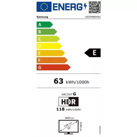 Samsung TV 55" 4K UHD Mini LED SMART UE55M80HAUXXH