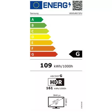 Samsung TV 65" 4K UHD SMART UE65U8072FUXXH