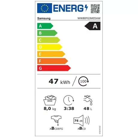 Samsung MOSÓGÉP ELÖLTÖLTŐS WW80FG3M05AWLE