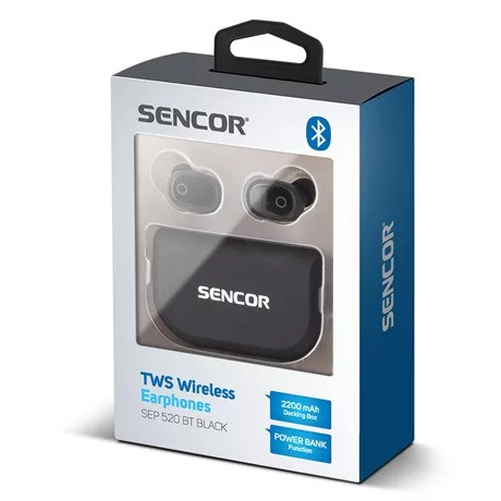 Sencor FÜLHALLGATÓ BT TWS SEP 520BT BK TWS