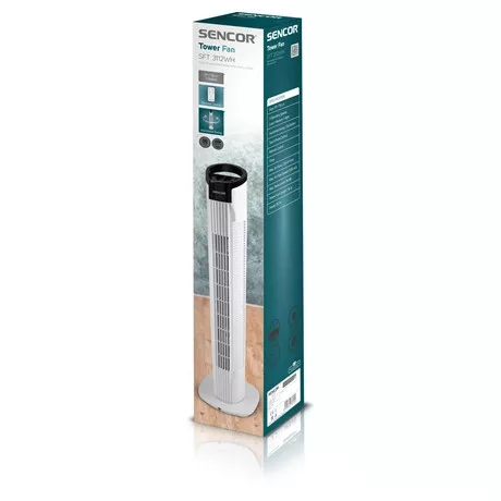 Sencor VENTILÁTOR OSZLOP 78,5 CM, ÉRINTŐS PANEL, TÁVIRÁNYÍTÓ SFT 3112WH
