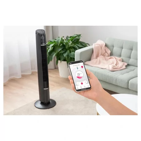 Sencor VENTILÁTOR OSZLOP WIFI SMARTBREEZE, 117 CM SFT 4207BK