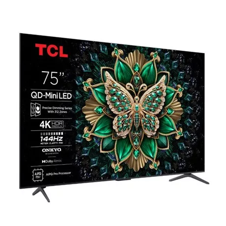 Tcl TV 75" 4K UHD MINILED QLED GOOGLE SMART 75C6K