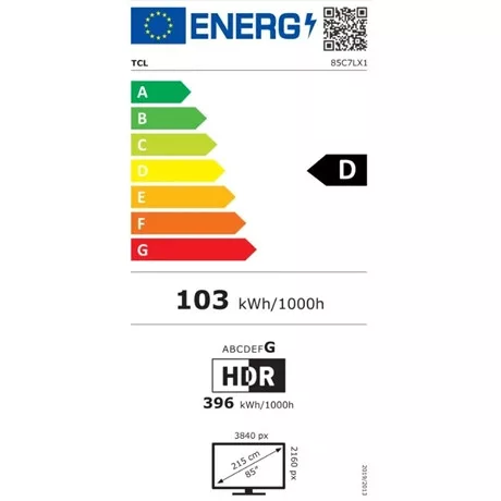 Tcl TV 85" 4K UHD MINILED SMART 85C7L