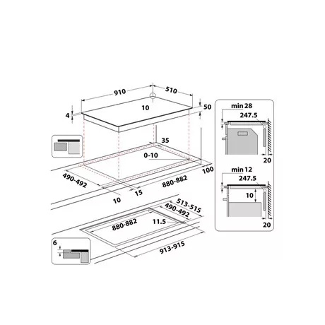 Whirlpool FŐZŐLAP BEÉPÍTHETŐ INDUKCIÓS WEX9024DCFF