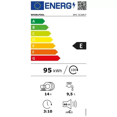 Whirlpool MOSOGATÓGÉP 14 TERÍTÉK WFC 3C26N F