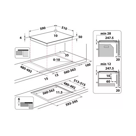 Whirlpool FŐZŐLAP BEÉPÍTHETŐ INDUKCIÓS WS Q3560 CPNE