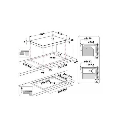 Whirlpool FŐZŐLAP BEÉPÍTHETŐ INDUKCIÓS WTX8015DCF